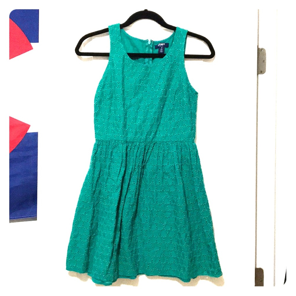 Teal A-line Fit and Flare Dress